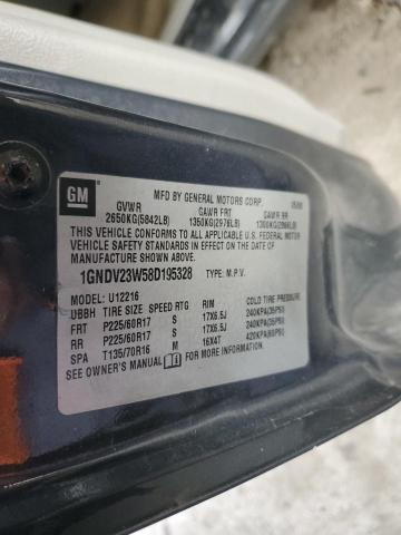 1GNDV23W58D195328 - 2008 CHEVROLET UPLANDER LS 蓝色 照片 13