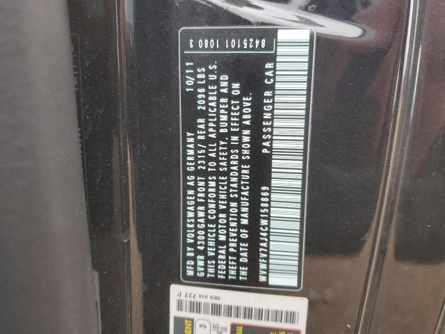 WVWFV7AJ4CW158869 - 2012 VOLKSWAGEN GTI BLACK photo 13