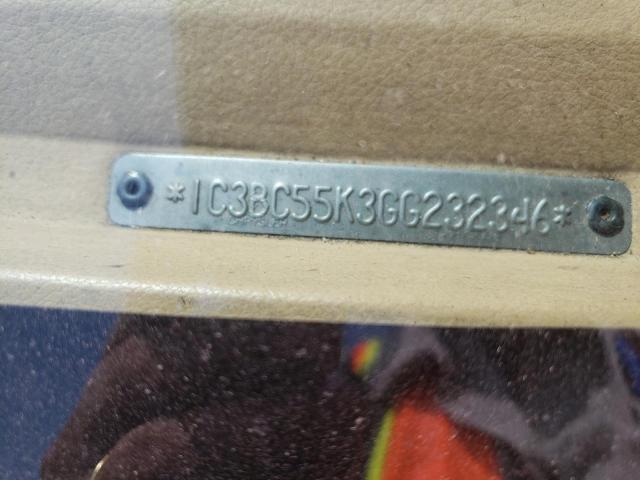 1C3BC55K3GG232346 - 1986 CHRYSLER LEBARON CREAM photo 12