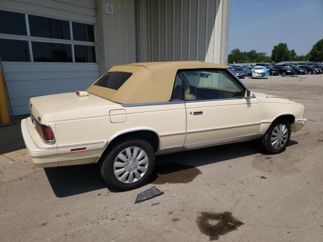 1C3BC55K3GG232346 - 1986 CHRYSLER LEBARON CREAM photo 3