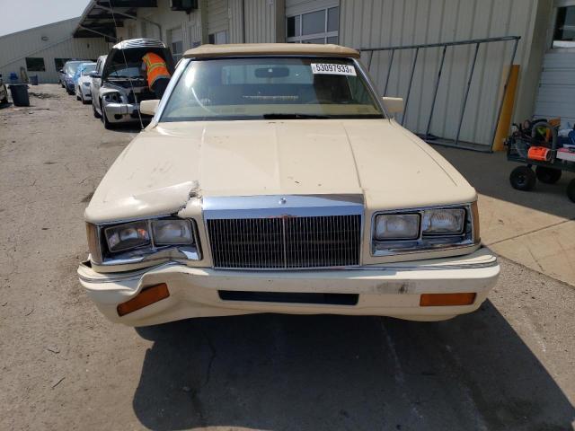 1C3BC55K3GG232346 - 1986 CHRYSLER LEBARON CREAM photo 5