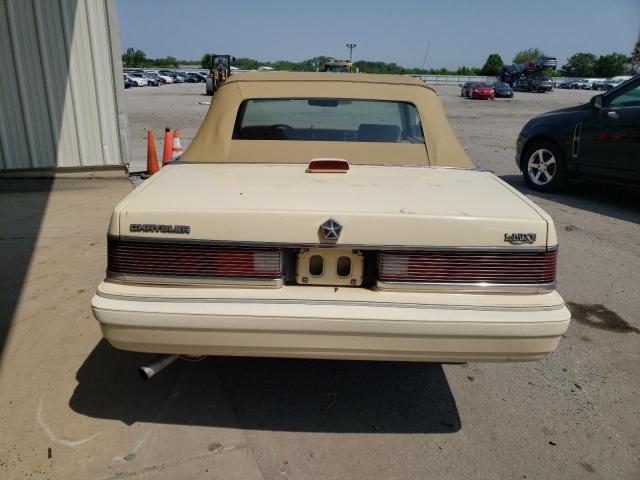 1C3BC55K3GG232346 - 1986 CHRYSLER LEBARON CREAM photo 6