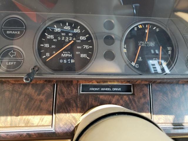 1C3BC55K3GG232346 - 1986 CHRYSLER LEBARON CREAM photo 9