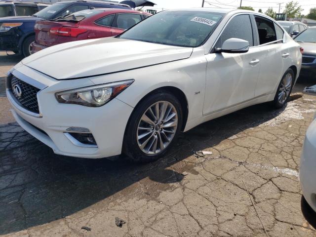 JN1EV7AR0JM444747 - 2018 INFINITI Q50 LUXE WHITE photo 1