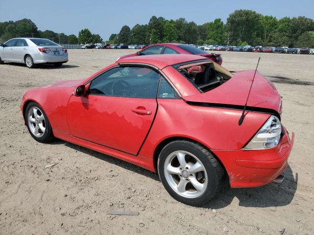 WDBKK65F22F269148 - 2002 MERCEDES-BENZ SLK 320 RED photo 2