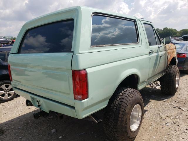 1FMEU15N7LLA79167 - 1990 FORD BRONCO U100 TURQUOISE photo 4