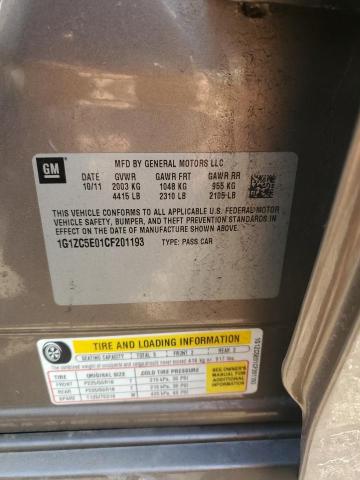1G1ZC5E01CF201193 - 2012 CHEVROLET MALIBU 1LT GRAY photo 12