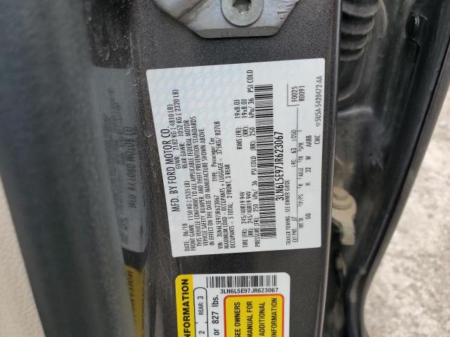 3LN6L5E97JR623067 - 2018 LINCOLN MKZ RESERVE CHARCOAL photo 12