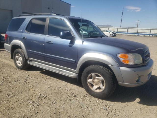 5TDBT44A52S071334 - 2002 TOYOTA SEQUOIA SR5 BLUE photo 4