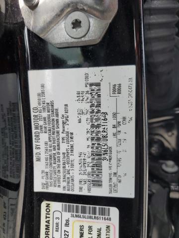 3LN6L5LU8LR611648 - 2020 LINCOLN MKZ RESERVE 黑色 照片 12