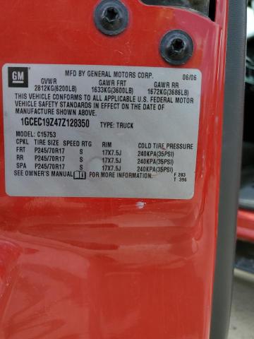 1GCEC19Z47Z128350 - 2007 CHEVROLET SILVERADO C1500 CLASSIC Qırmızı foto 12