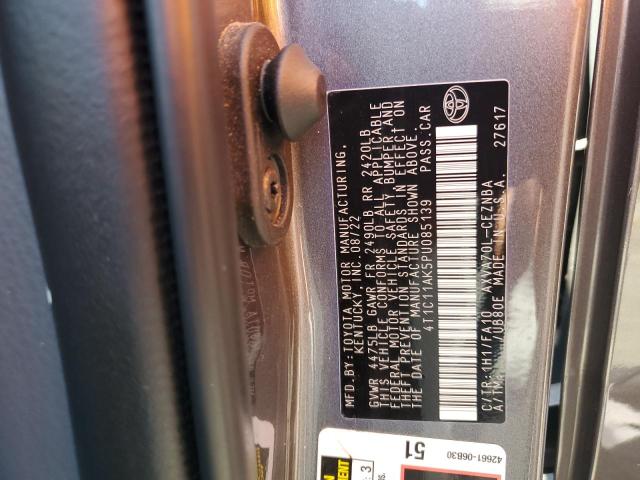 4T1C11AK5PU085139 - 2023 TOYOTA CAMRY LE BLUE photo 12