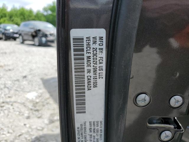 2C3CDZFJ9NH181936 - 2022 DODGE CHALLENGER R/T SCAT PACK GRAY photo 13