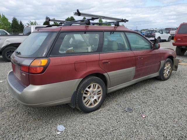 4S3BH806727665959 - 2002 SUBARU LEGACY OUTBACK H6 3.0 LL BEAN MAROON photo 3