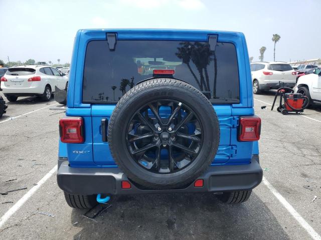 1C4JJXP64PW651353 - 2023 JEEP WRANGLER SAHARA 4XE BLUE photo 6