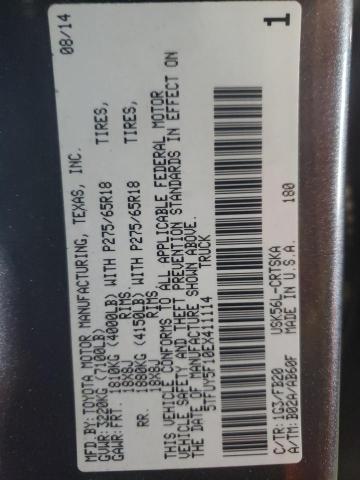 5TFUY5F10EX411114 - 2014 TOYOTA TUNDRA DOUBLE CAB SR/SR5 GRAY photo 12