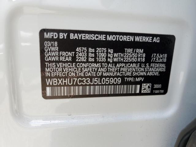 WBXHU7C33J5L05909 - 2018 BMW X1 SDRIVE28I WHITE photo 13