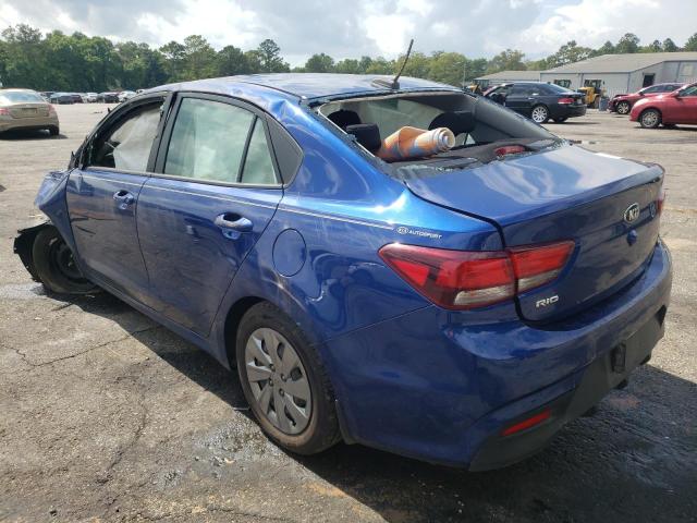 3KPA24AD0LE258442 - 2020 KIA RIO LX BLUE photo 2