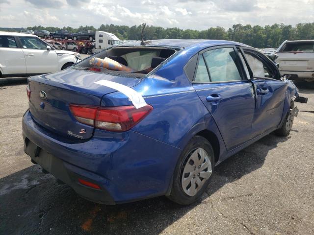 3KPA24AD0LE258442 - 2020 KIA RIO LX BLUE photo 3