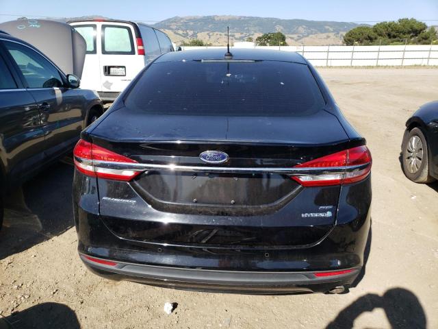 3FA6P0LU3HR279854 - 2017 FORD FUSION SE HYBRID BLACK photo 6