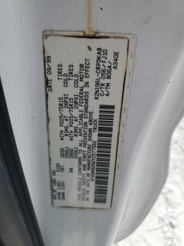 4TASM92N2YZ577562 - 2000 TOYOTA TACOMA XTRACAB PRERUNNER თეთრი ფოტო 12