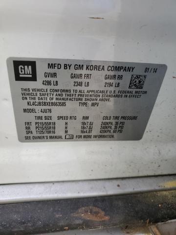 KL4CJBSBXEB663585 - 2014 BUICK ENCORE CONVENIENCE 白色 照片 13