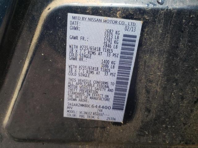 5N1AR2MM8DC644400 - 2013 NISSAN PATHFINDER S BLUE photo 14