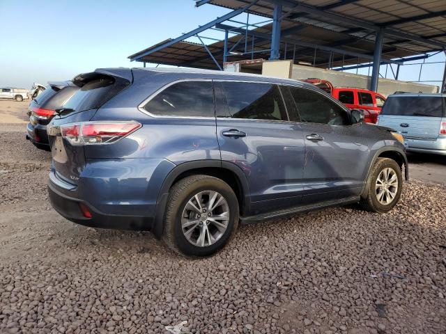 5TDJKRFH1FS086134 - 2015 TOYOTA HIGHLANDER XLE 蓝色 照片 3