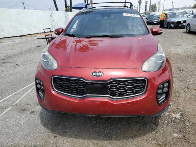 KNDPRCA64H7149880 - 2017 KIA SPORTAGE SX RED photo 5