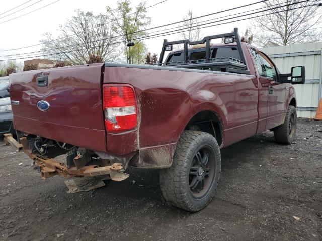 1FTRF14504NA58491 - 2004 FORD F150 MAROON photo 3