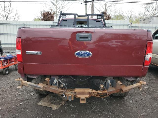 1FTRF14504NA58491 - 2004 FORD F150 MAROON photo 6