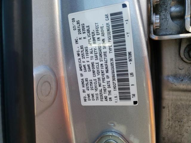 1HGCP36849A048536 - 2009 HONDA ACCORD EXL SILVER photo 12