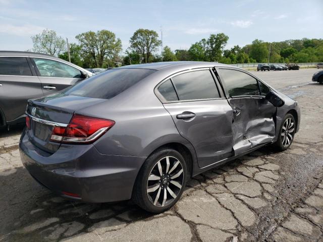 2HGFB2F96FH538763 - 2015 HONDA CIVIC EXL ნაცრისფერი ფოტო 3