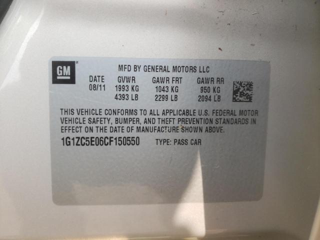 1G1ZC5E06CF150550 - 2012 CHEVROLET MALIBU 1LT Brązowy zdjęcie 12