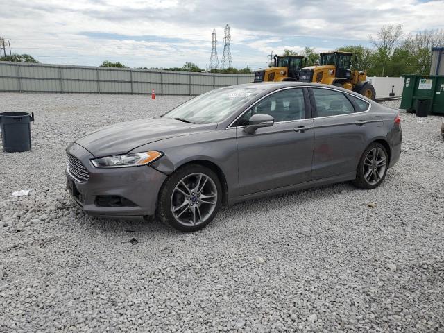 3FA6P0D98ER132693 - 2014 FORD FUSION TITANIUM GRAY photo 1