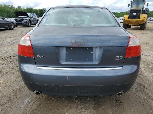 WAULT68E12A141208 - 2002 AUDI A4 3.0 QUATTRO BLUE photo 6