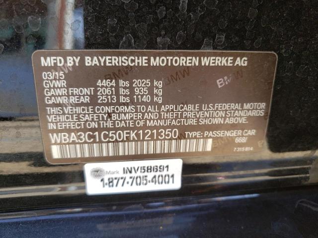 WBA3C1C50FK121350 - 2015 BMW 328 I SULEV BLACK photo 12