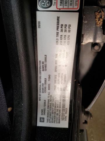 1GTDT13E998119587 - 2009 GMC CANYON BLACK photo 12