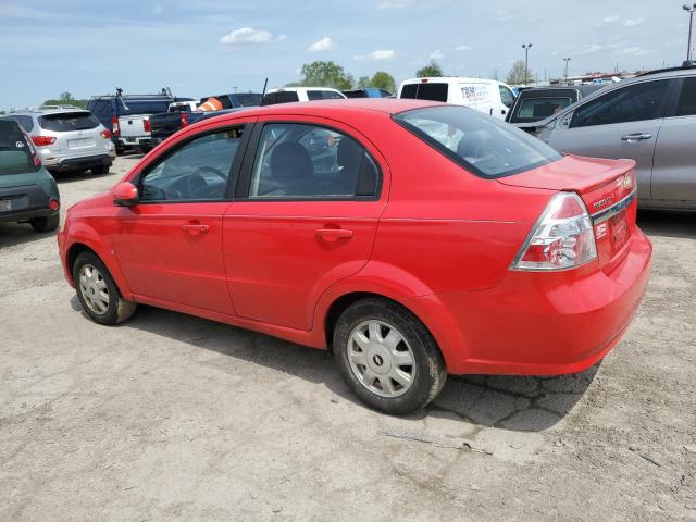 KL1TD56E29B683605 - 2009 CHEVROLET AVEO LS RED photo 2