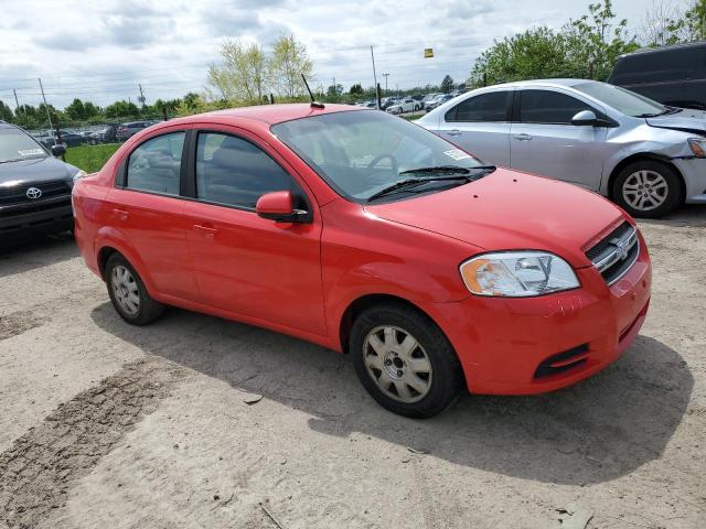 KL1TD56E29B683605 - 2009 CHEVROLET AVEO LS RED photo 4