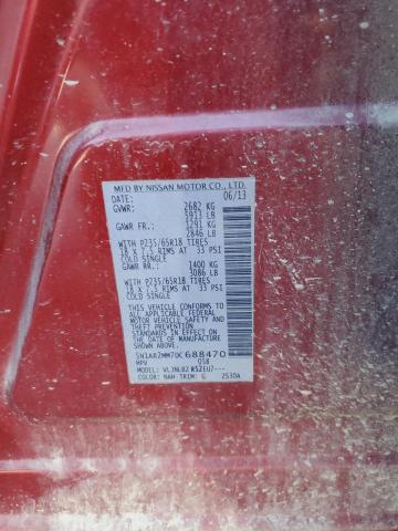 5N1AR2MM7DC688470 - 2013 NISSAN PATHFINDER S Қызыл фото 13