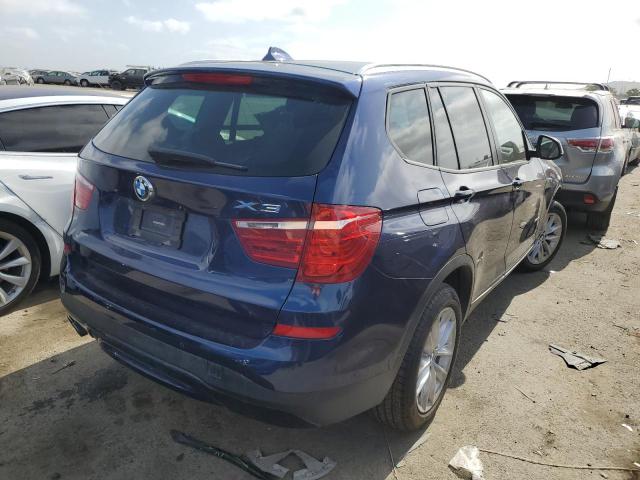 5UXWX9C54H0T11460 - 2017 BMW X3 XDRIVE28I BLUE photo 3