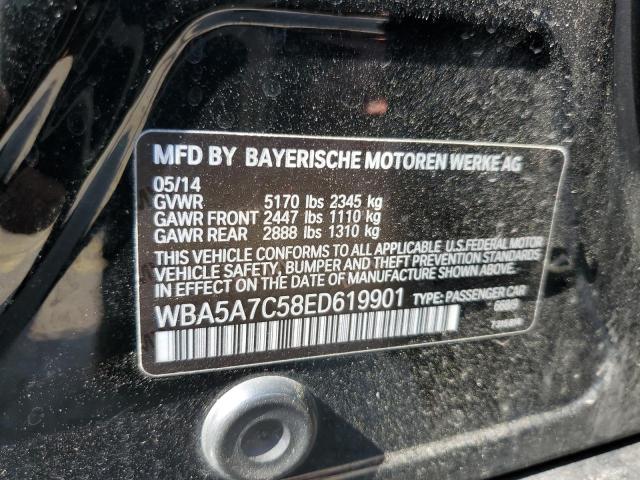 WBA5A7C58ED619901 - 2014 BMW 528 XI BLACK photo 12