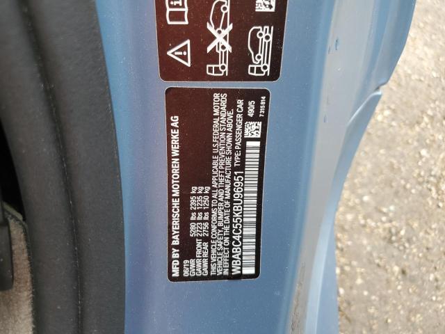 WBABC4C55KBU96951 - 2019 BMW M850XI BLUE photo 12