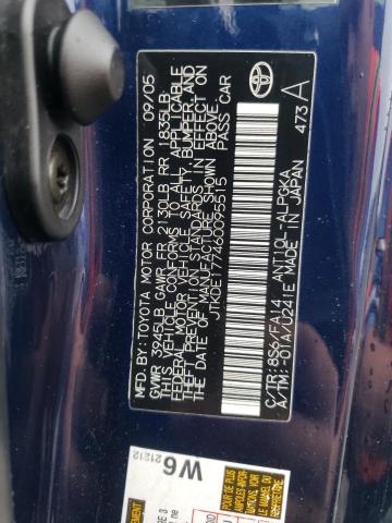 JTKDE177460095515 - 2006 TOYOTA SCION TC 蓝色 照片 12