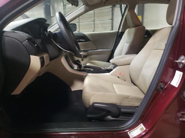 1HGCR2F37GA206938 - 2016 HONDA ACCORD LX BURGUNDY photo 7