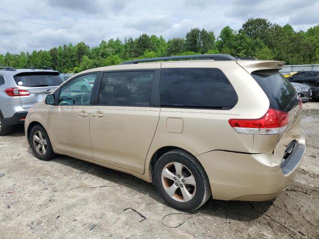 5TDKK3DC1BS022145 - 2011 TOYOTA SIENNA LE GOLD photo 2