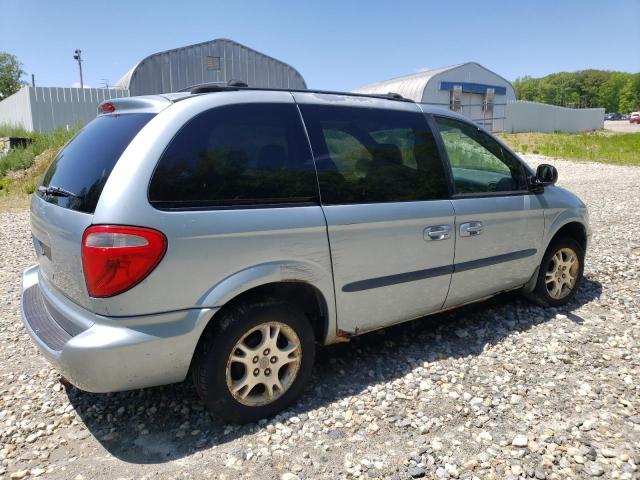 1D4GP45R74B590770 - 2004 DODGE CARAVAN SXT BLUE photo 3