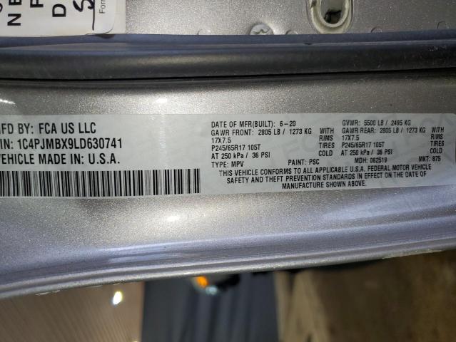 1C4PJMBX9LD630741 - 2020 JEEP CHEROKEE TRAILHAWK SILVER photo 13