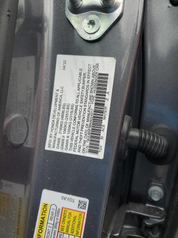 19UUB5F55NA005547 - 2022 ACURA TLX TECH A GRAY photo 12